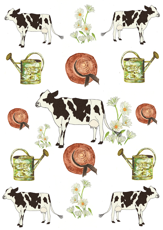 Ferme bucolique-Illustration à l’aquarelle